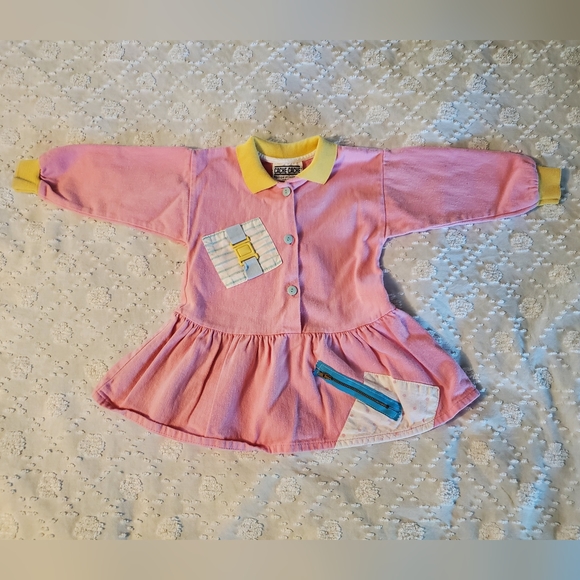 Vintage Cache-Cache "I Can Do It All By Myself" Dress 4T - Picture 1 of 8